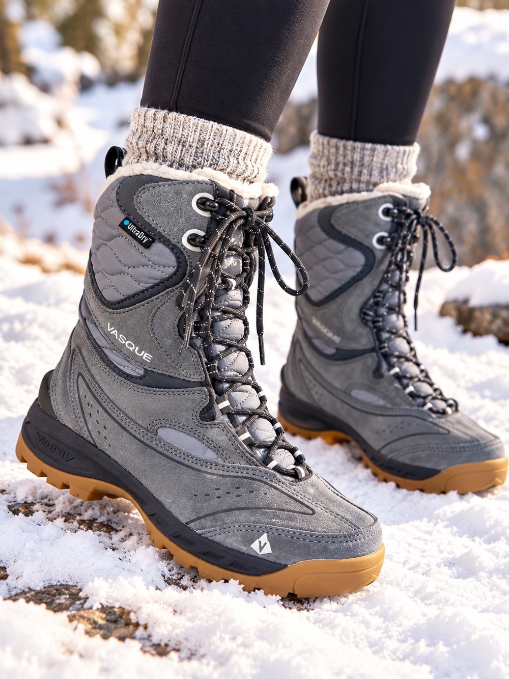 Vasque Pow Pow 7805 UltraDry Waterproof 400g Thinsulate Winter Boots Women 8